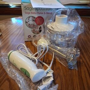 White and Green Baby Food Blender